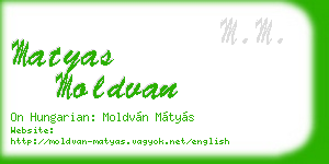 matyas moldvan business card
