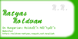 matyas moldvan business card